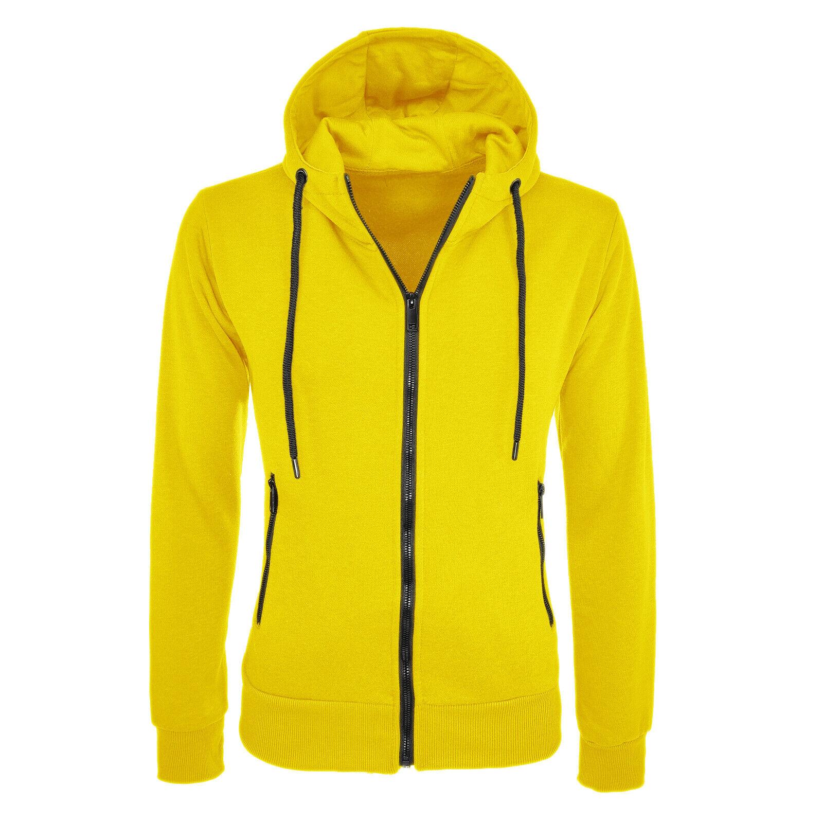 Felpa Uomo Fluo L Zip Giallo Uomo Abbigliamento Felpe