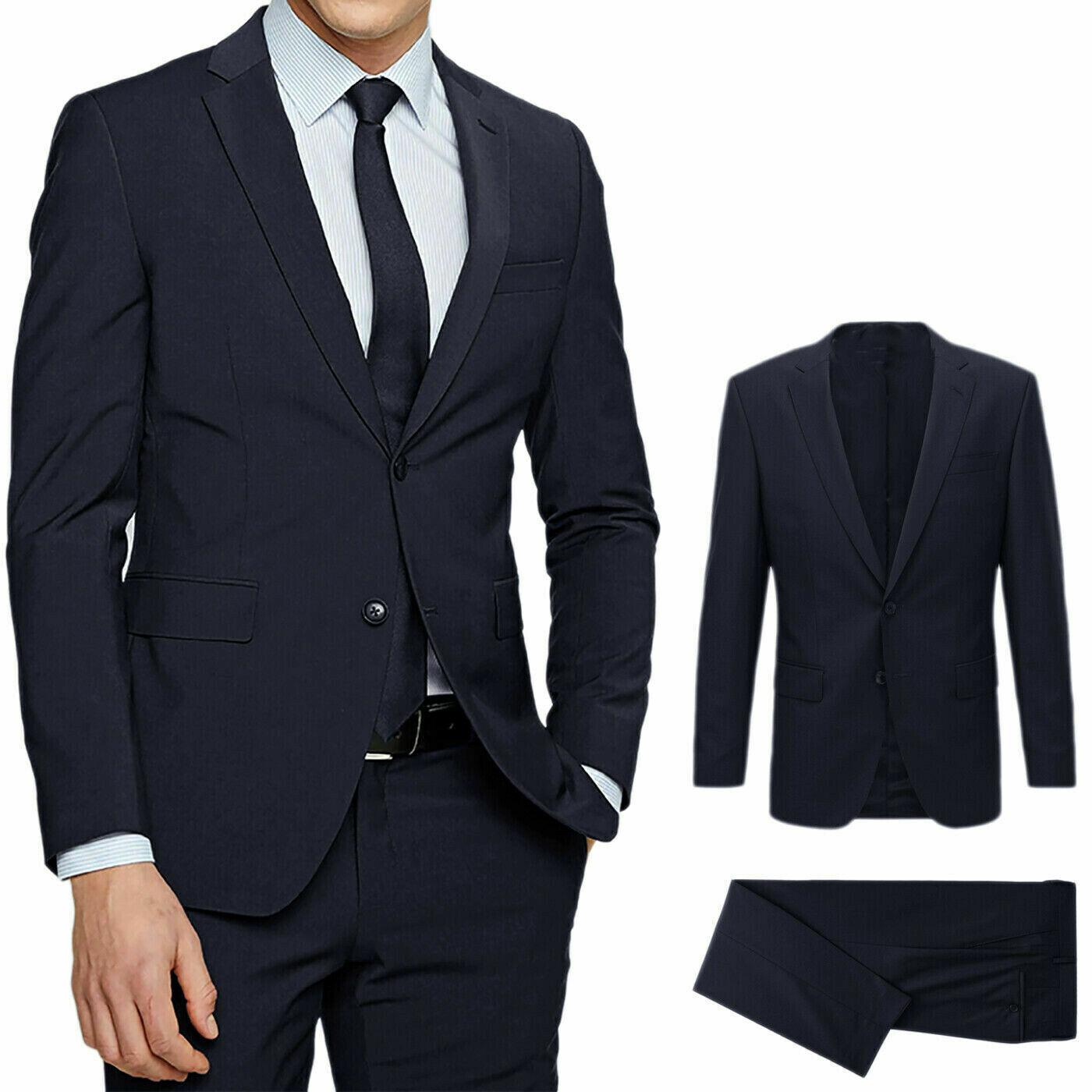 Abito Uomo Blu Elegante Slim